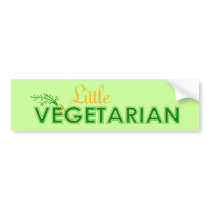 Little Vegetarian Bumper Sticker bumper stickers by turtlepig Little Vegetarian Bumper Sticker bumper stickers
