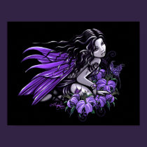 "Little Violet Lily" Gothic Butterfly Fairy Poster posters
