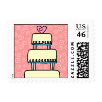 Little Wedding Cake Custom Bridal Postage postage
