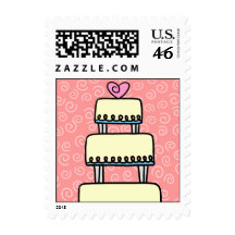 Little Wedding Cake Custom Bridal Postage