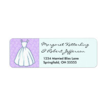 Little Wedding Dress Personalized Address Labels labels