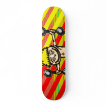 Little Weightlifting Boy Skate Board Deck