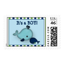 Little Whale Baby and Mommy Kiss Postage