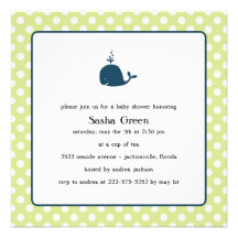 Little Whale Baby Shower Invitation