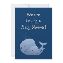 Little Whale Shower Invite