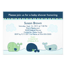 Little Whales Baby Shower Invitation