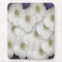 Little White Flowers Mouse Pads