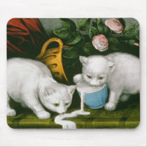 Little White Kitties - Into Mischief mousepads