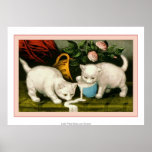 Little White Kitties into Mischief Posters