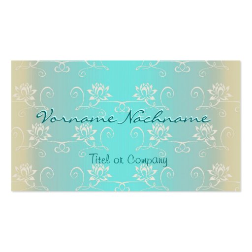 Little white Lotus Business Card Template (front side)