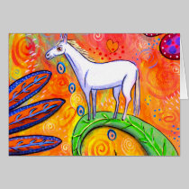 Little White Magic Horse cards