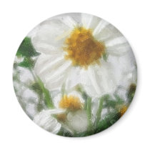 Little White Wildflowers 3 Fridge Magnet