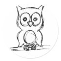 Little Wise Owl Stickers by littleamylee Little Wise Owl Stickers