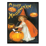 Little Witch Boiling Trouble Vintage Postcard
