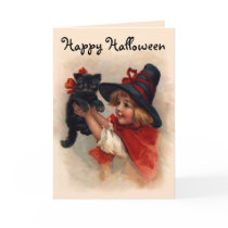 Little Witch Girl Card