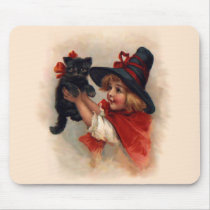 Little Witch Girl Mouse Mat