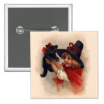 Little Witch Girl Pinback Button