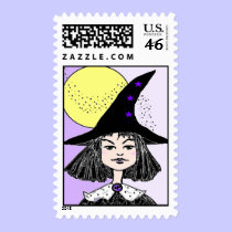 Little Witch Postage Stamp stamps