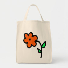 little wobblies creepy flower tote bag