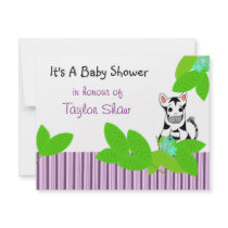 Little Zebra Baby Shower Invitation