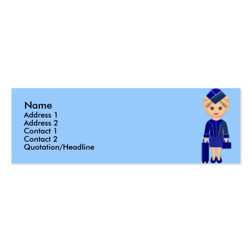 littleairhostess2, business card templates (front side)