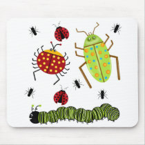 Littlebeane Bugs Insects  Ladybug Ant Caterpillar Mousepad
