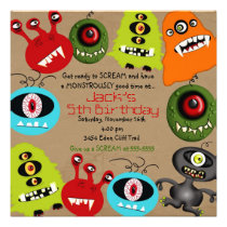 LittleBeane Monsters Invitation invitations