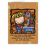 LittleGirlie appreciates your business RUST Greeting Card
