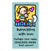 LIttleGirlie Babysitter Child Care Custom card Double-Sided Standard Business Cards (Pack Of 100)