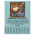 LittleGirlie is a computer tutor! Customize it Personalized Flyer