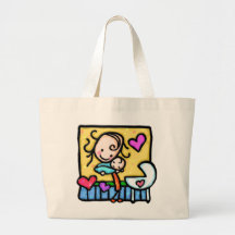 LittleGirlie loves her baby! Canvas Bags