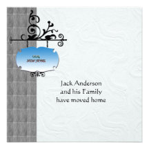 Livart House Address Change Custom Invitations