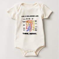 Live A Balanced Life Think Renal (Nephron) Baby Bodysuits