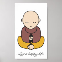 Live a happy life print