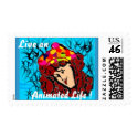Live an Animated Life ! Stamp