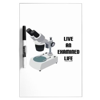 Live An Examined Life (Microscope) Dry Erase Board