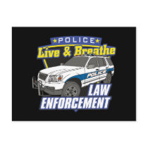 Live and Breathe Law Enforcement postcards