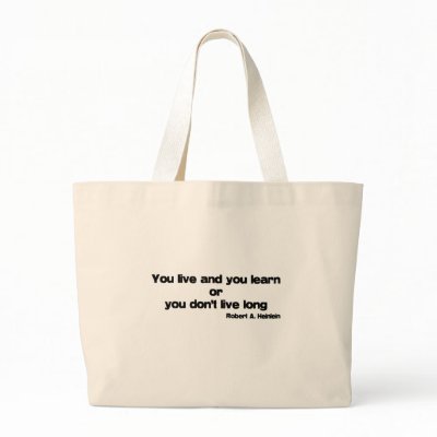 Live and Learn quote Bag by quoted