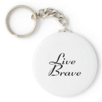 Live brave keychain