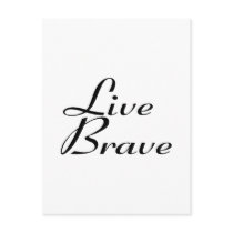 Live brave postcards