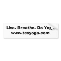 Live. Breathe. Do Yoga bumper stickers