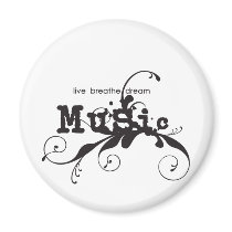 Live, Breathe, Dream Music Magnet