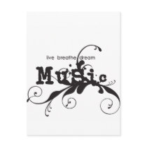 Live, Breathe, Dream Music Postcard