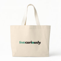 live curiously canvas bag