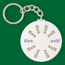 Live Evil - Evil Live (Palindromes) keychains