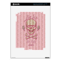 Live Fast Die Pretty floral patterned skull. skins
