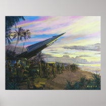 Live Fire at Kahuku by Jim Dietz Poster