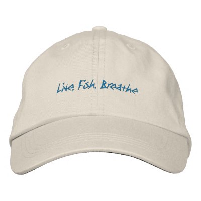 Live, Fish, Breathe hat Embroidered Hats Live, Fish, Breathe hat Embroidered Hats