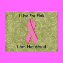 Live For Pink Postcard postcards