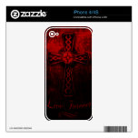 Live Forever Cross Decal For The iPhone 4S
